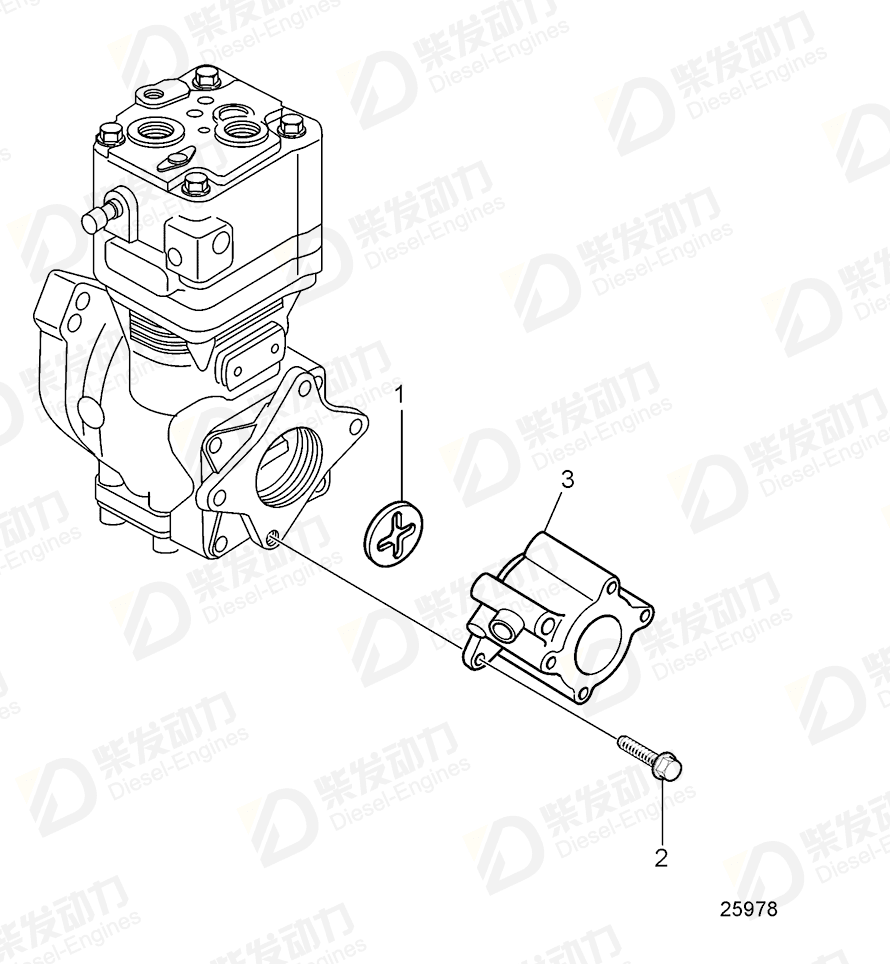 VOLVO Hydraulic pump 20722311 Drawing